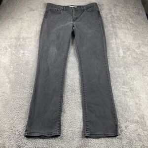 Levis 314 Shaping Straight Jeans Womens 32x29 Gray Denim Mid Rise